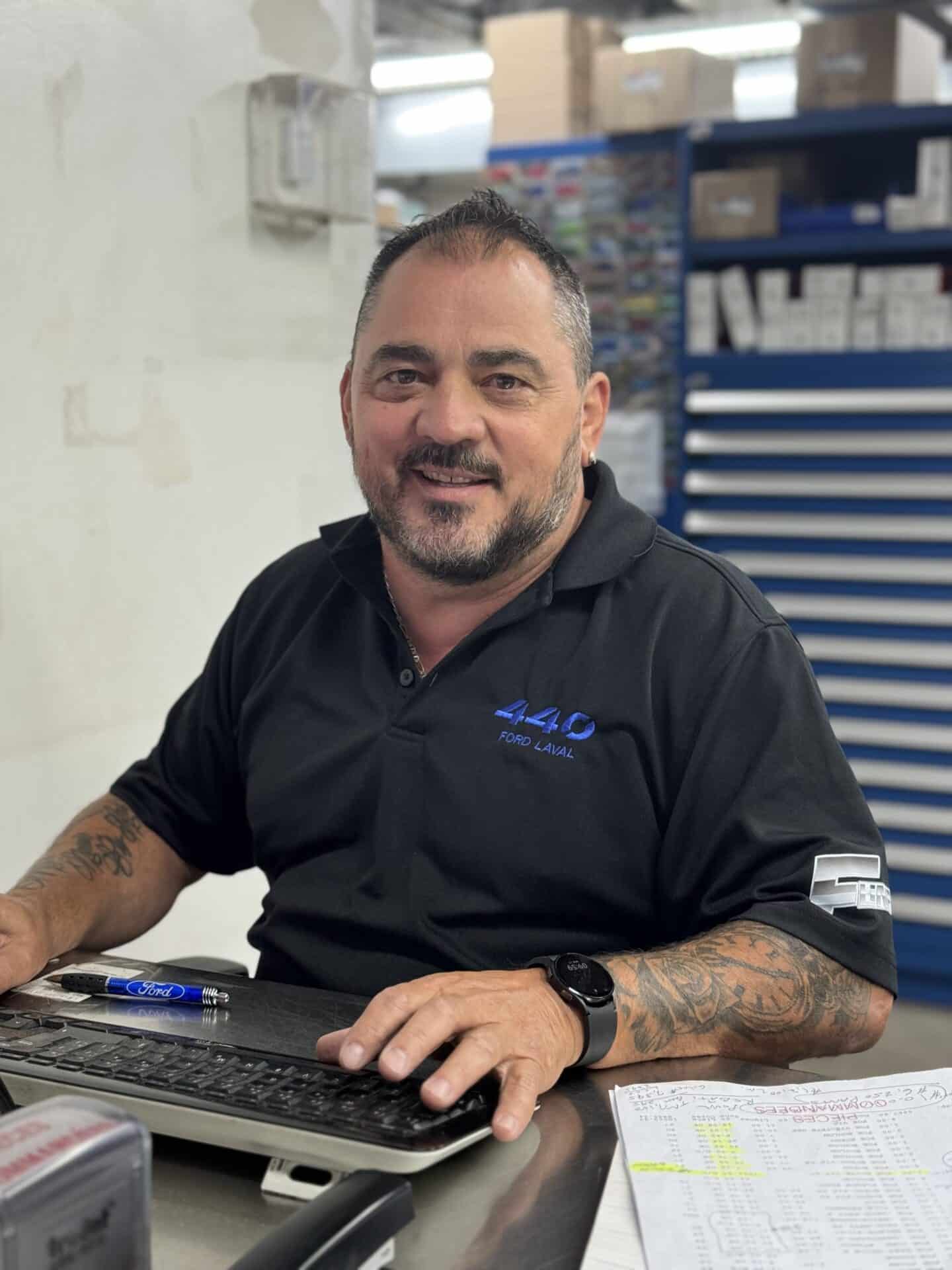 Stéphane Gratton Workshop parts clerk